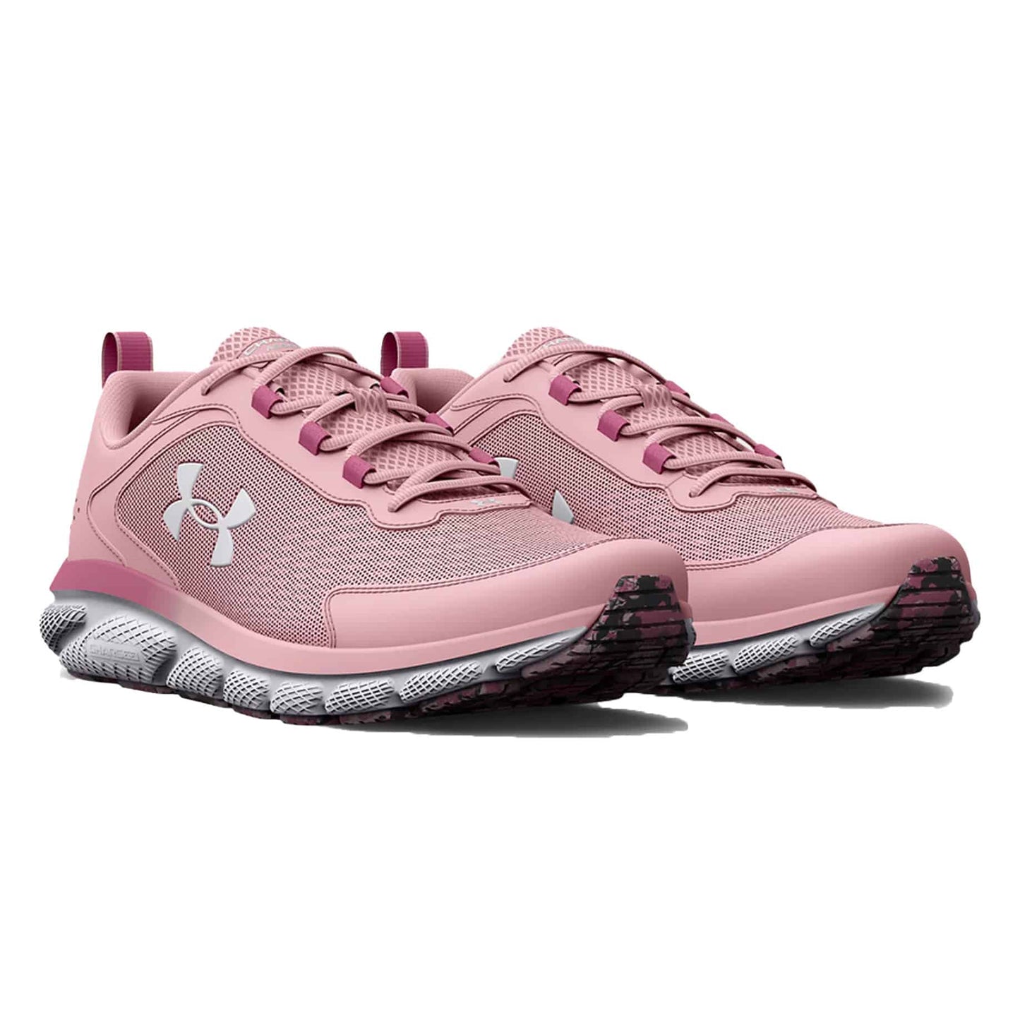Under Armour Women's Charged Assert 9 Marble Wide D Running Shoes - Prime Pink / Black 3025951-600