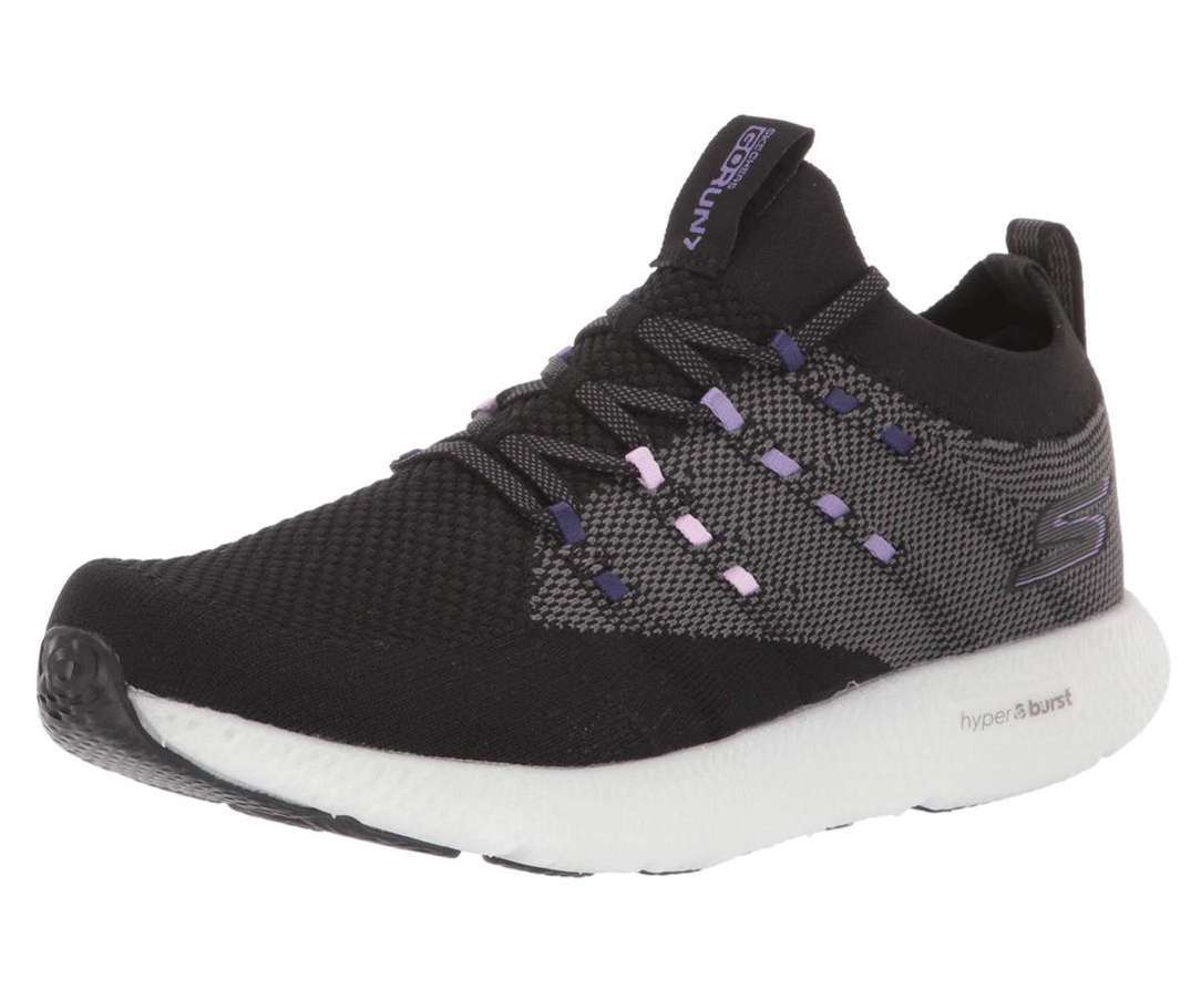 Skechers Women's Go Run 7 Shoes - Black Purple 15219BKPR
