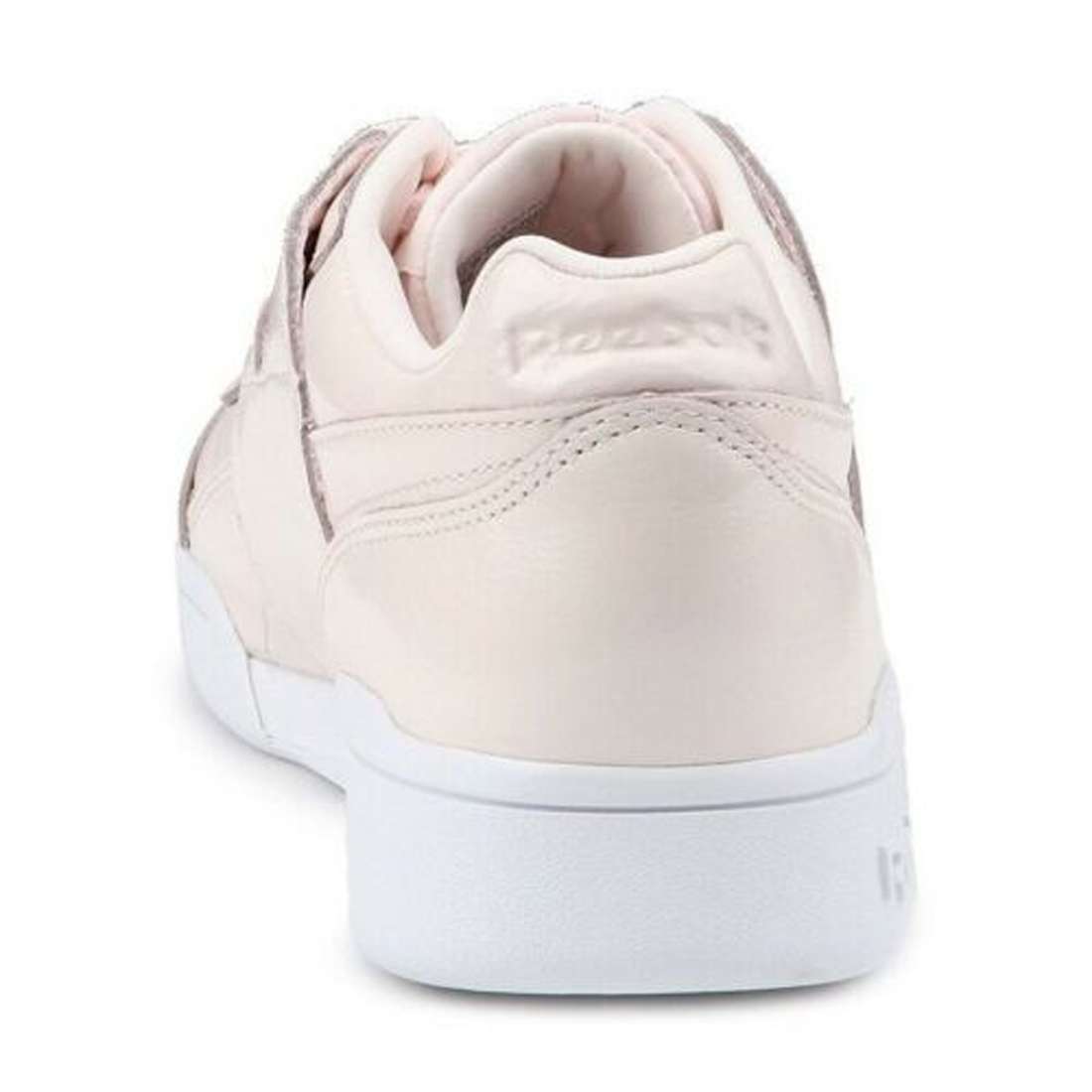 Reebok Women's Workout Lo Plus Iridescent Shoes,CM8951,Pale Pink/White