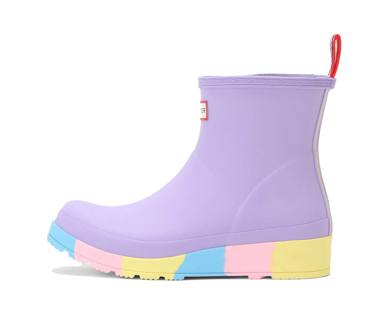HUNTER Women's Play Short Stripe Sole Rain Boots Lavender Mist