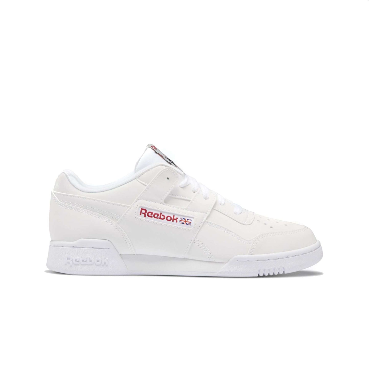 Reebok Men's Workout Plus Shoes,DV7238,White/Skull Grey/Red/Black