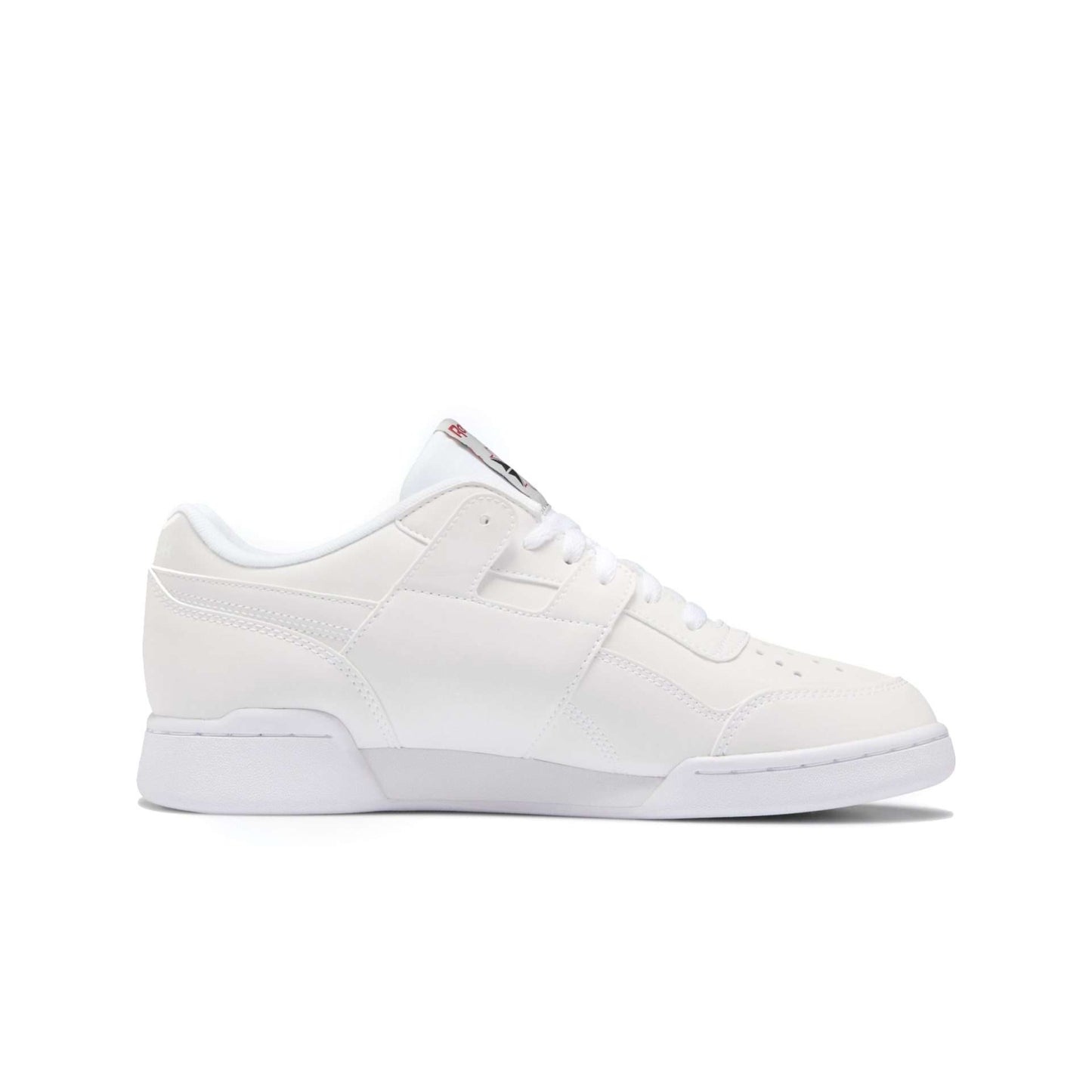 Reebok Men's Workout Plus Shoes,DV7238,White/Skull Grey/Red/Black