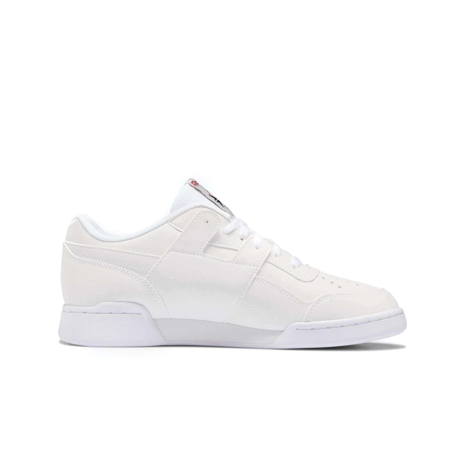Reebok Men's Workout Plus Shoes,DV7238,White/Skull Grey/Red/Black