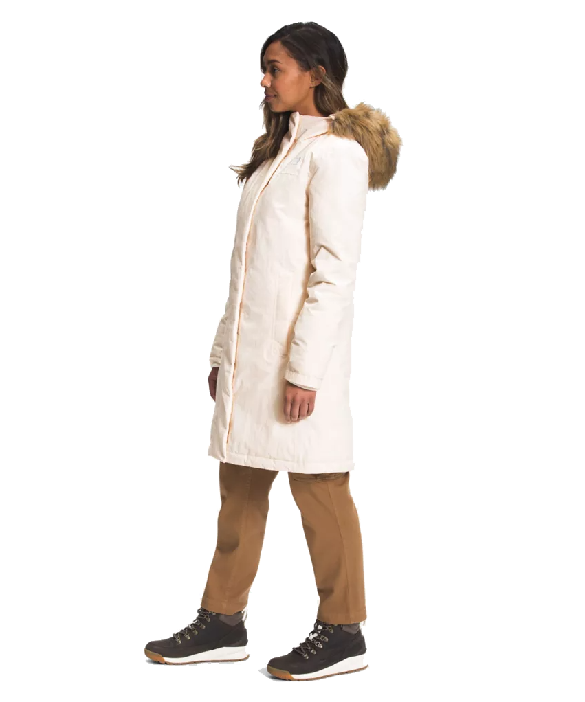 The North Face Women’s Arctic Parka NF0A4R2V 2AS Gardenia White - Silver Grey Leopard Print