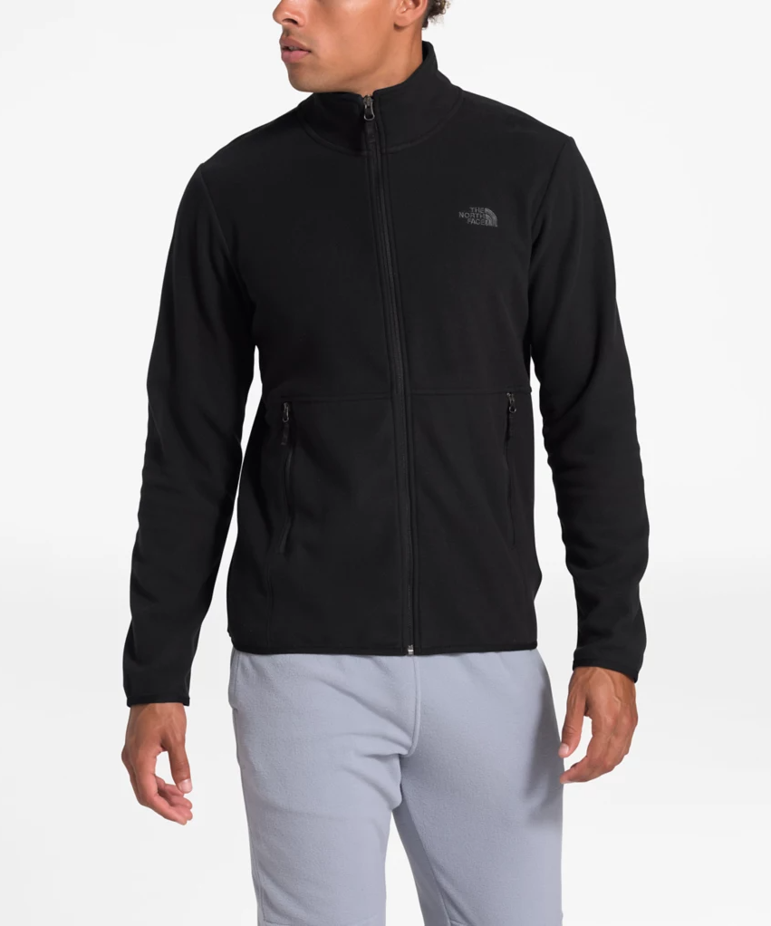 North Face Men's TKA Glacier Full Zip Jacket #NF0A4AJCJK3 TNF Black