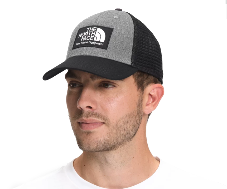 The North Face Mudder Trucker Hat - TNF Black - TNF Medium Grey Heather NF0A5FXAGAN