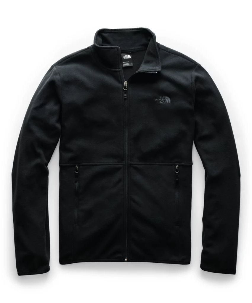 North Face Men's TKA Glacier Full Zip Jacket #NF0A4AJCJK3 TNF Black