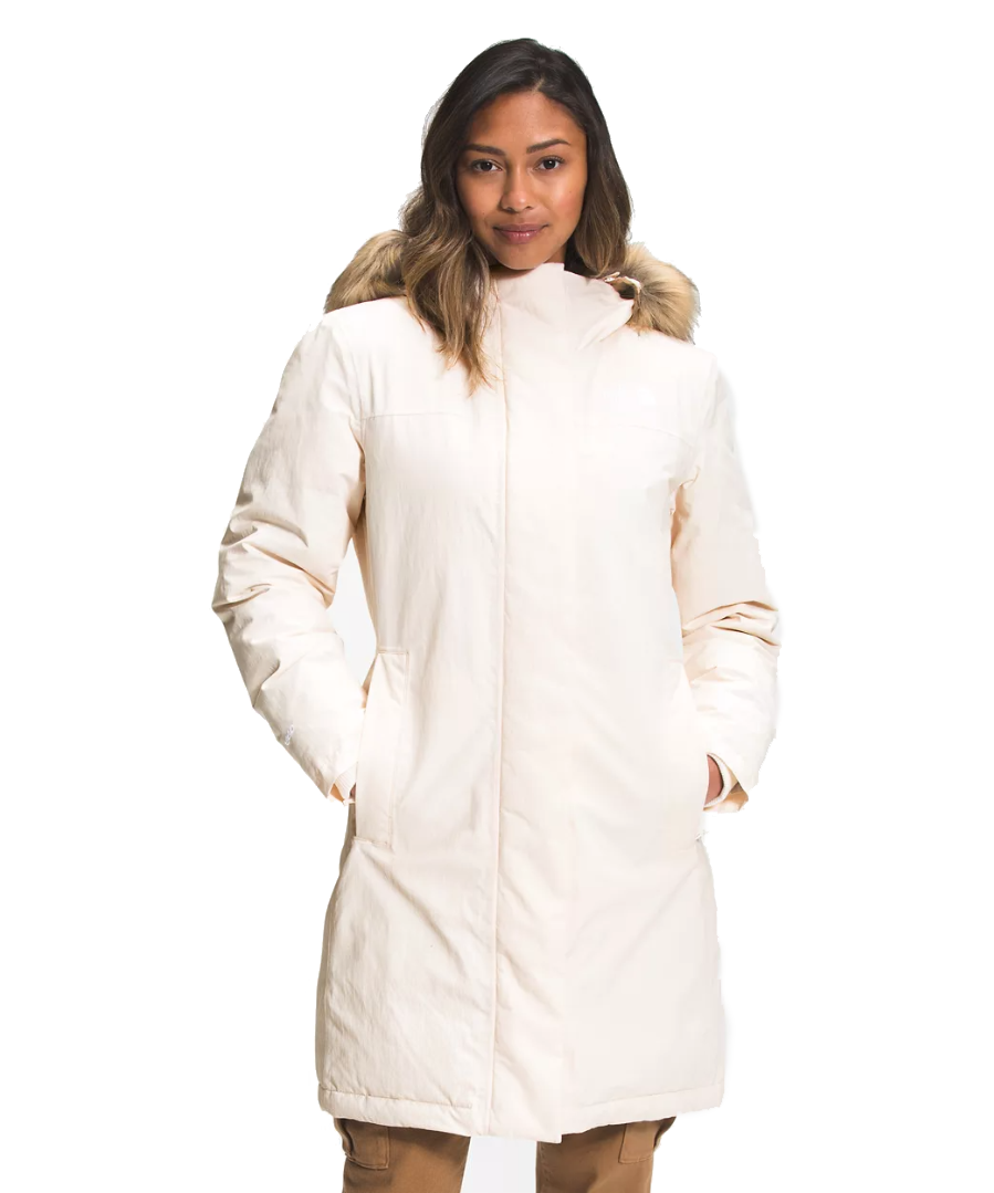 The North Face Women’s Arctic Parka NF0A4R2V 2AS Gardenia White - Silver Grey Leopard Print