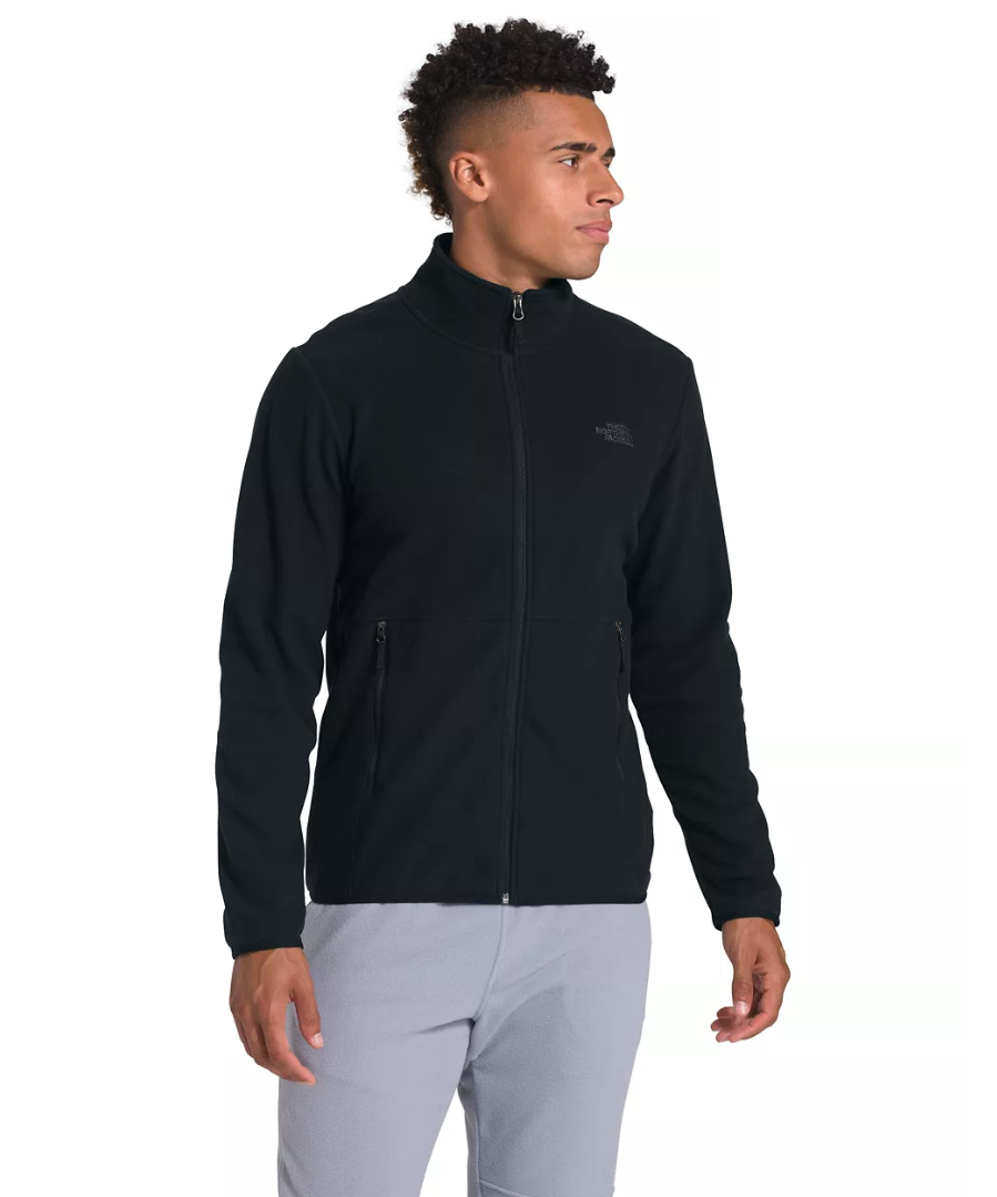 North Face Men's TKA Glacier Full Zip Jacket #NF0A4AJCJK3 TNF Black