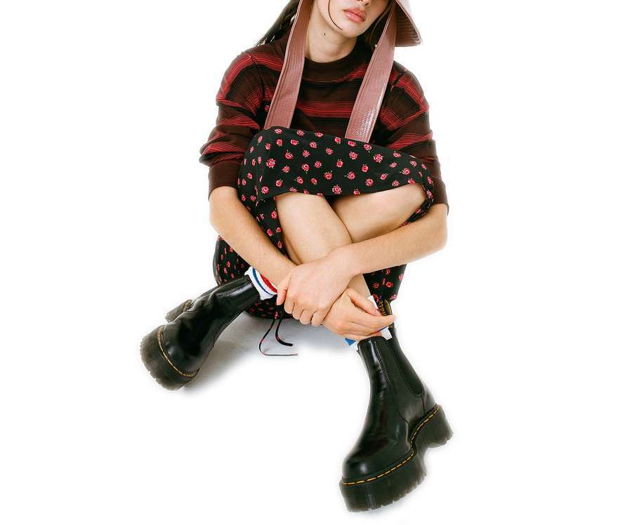 Dr. Martens 2976 FAUX FUR LINED PLATFORM CHELSEA BOOTS (25635001)