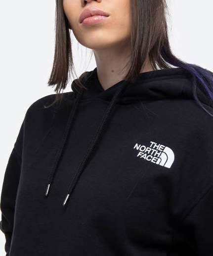 The North Face Women’s Logo Crop Drop Hoodie NF0A53BV-JK3 Black
