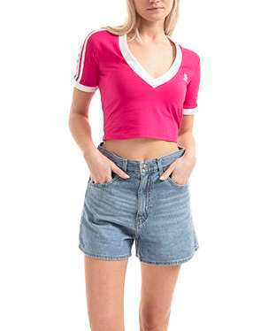 Adidas Women's ADICOLOR CLASSICS CROPPED TEE HG6595 Real Magenta