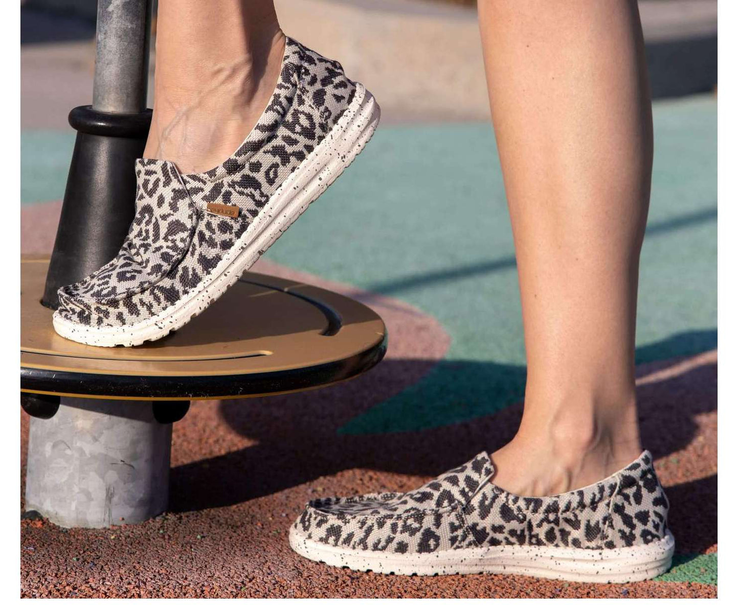 Hey Dude Women's Shoe Misty Woven Cheetah Grey 140013091