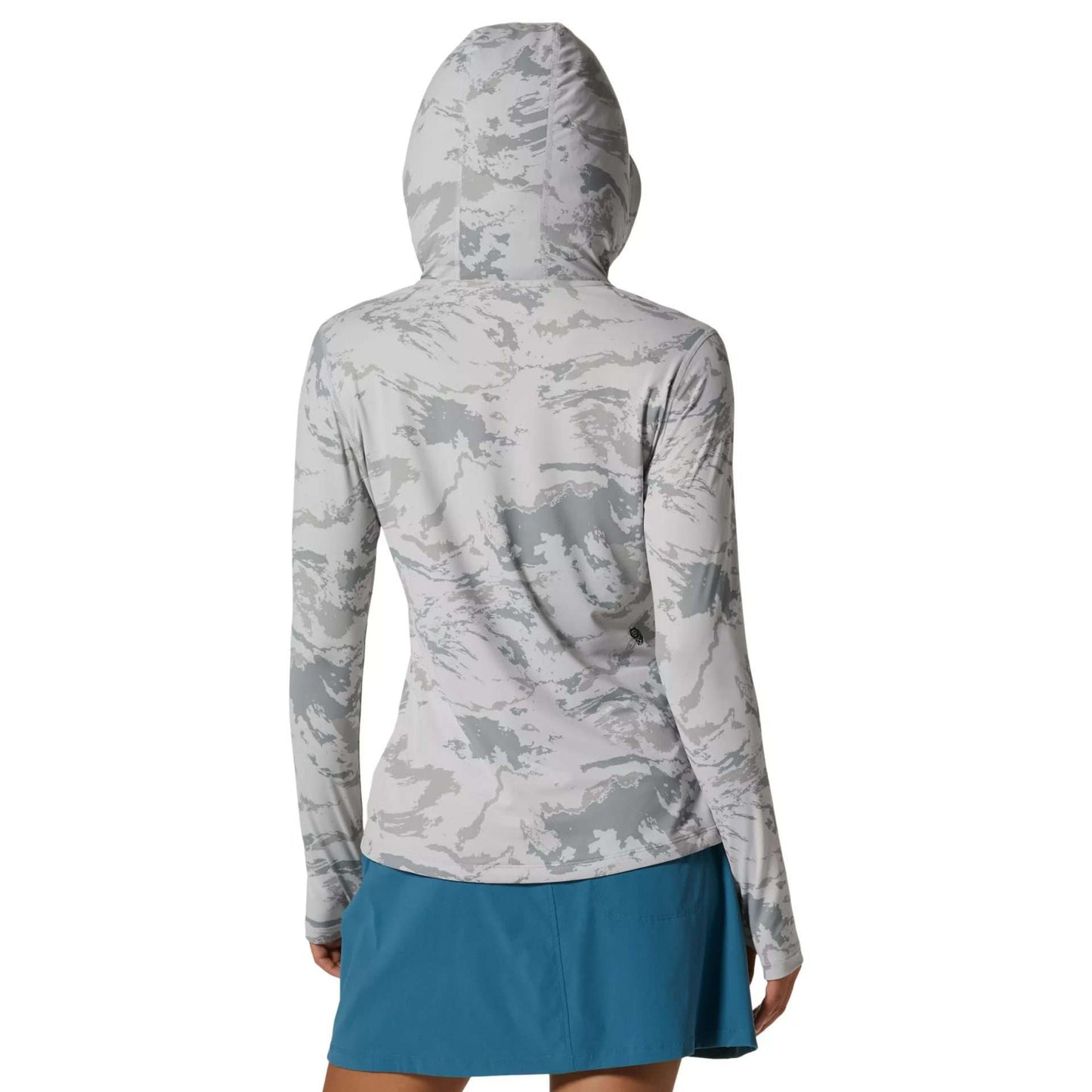Mountain Hardwear women's crater lake LS hoodie -Grey Ice Crag Camo