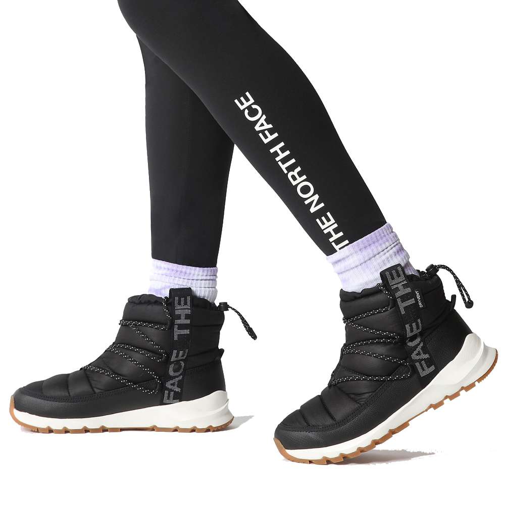 The North Face Women’s ThermoBall Lace Up Luxe Waterproof Boots in TNF Black/Gardenia White