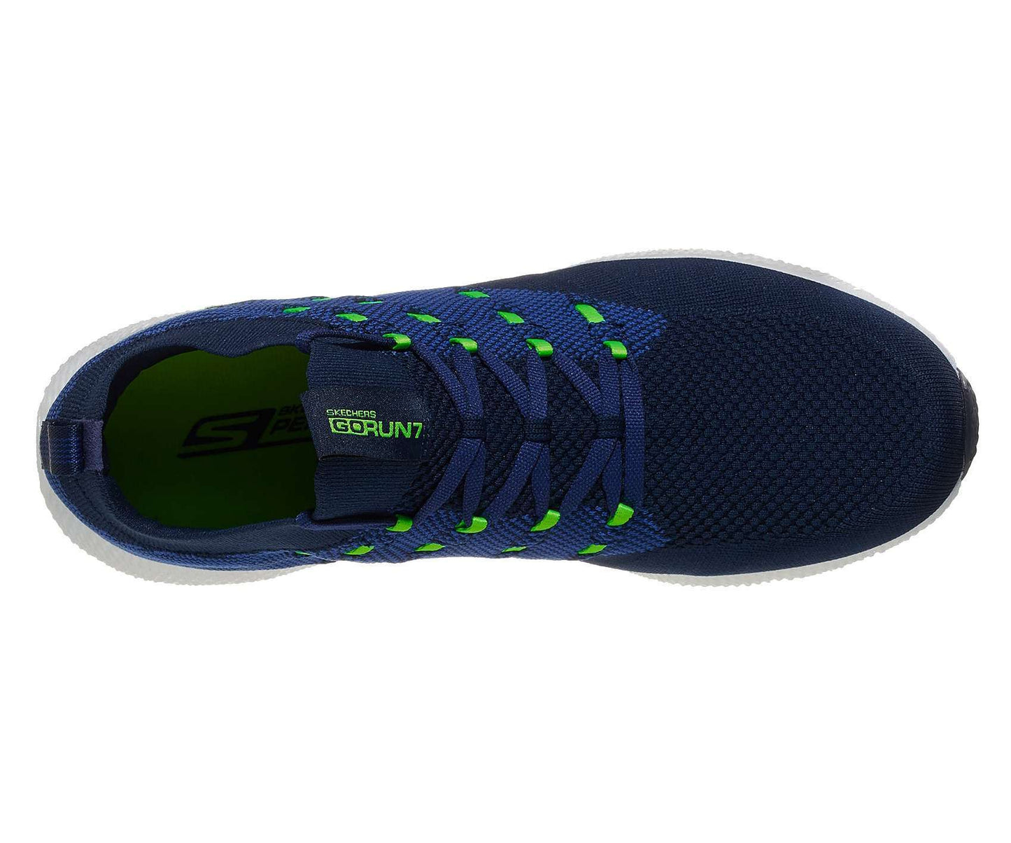 Skechers Men's Go Run 7 Running Shoes - Navy Lime 55219NVLM