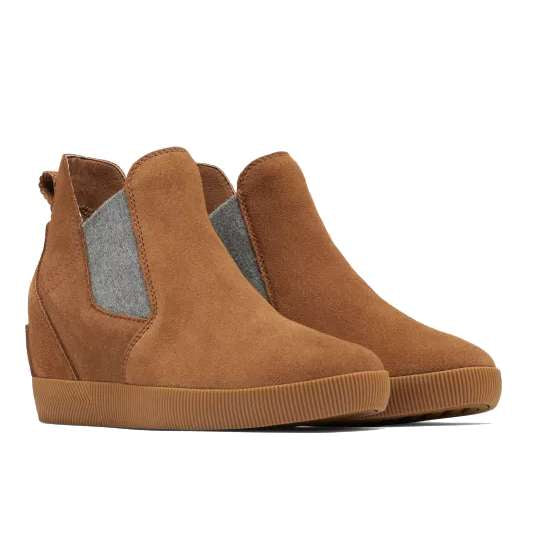 Sorel Women's Out N About Slip-On Wedge Boot Velvet Tan