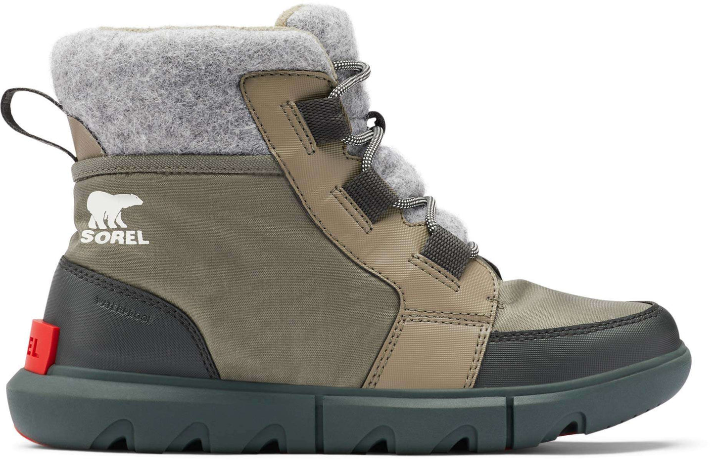 Sorel Women's Explorer II Carnival Felt Bootie NL4454-242 Velvet tan, blackened brown