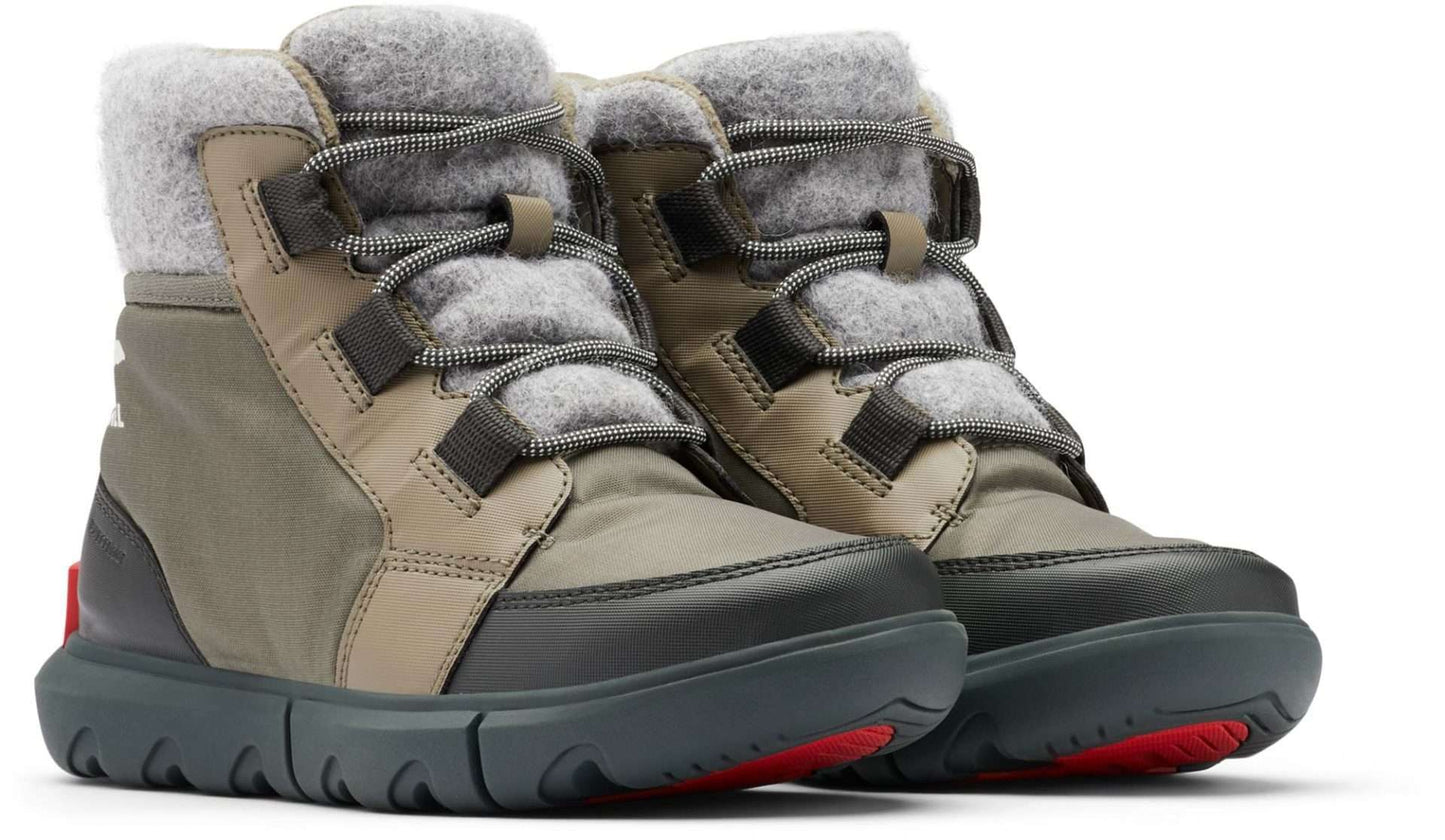 Sorel Women's Explorer II Carnival Felt Bootie NL4454-365 Sage, Dark Stone