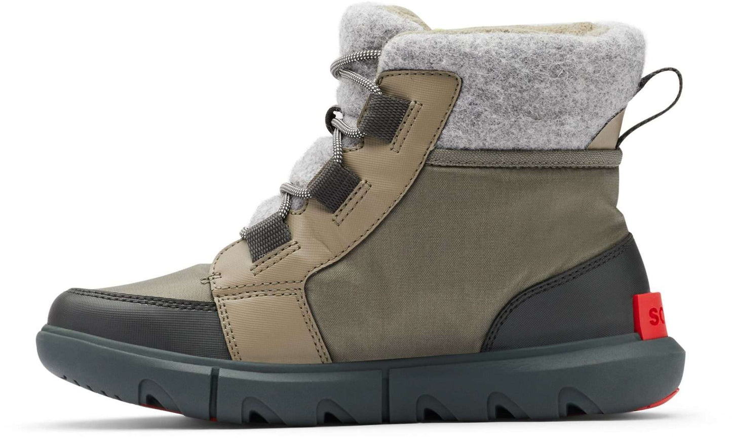 Sorel Women's Explorer II Carnival Felt Bootie NL4454-365 Sage, Dark Stone