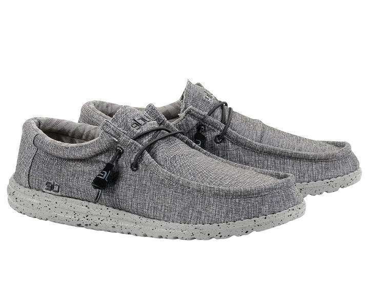 Hey Dude Men's Wally Stretch Shoes - Steel 111163200