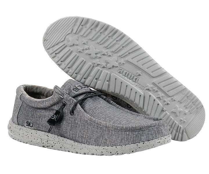 Hey Dude Men's Wally Stretch Shoes - Steel 111163200