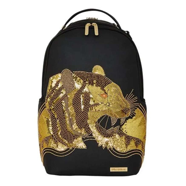 Sprayground A.I Gold Beaded Tiger Backpack - Limited Edition in Black