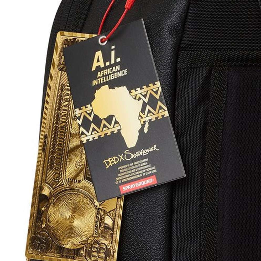 Sprayground A.I Gold Beaded Tiger Backpack - Limited Edition in Black