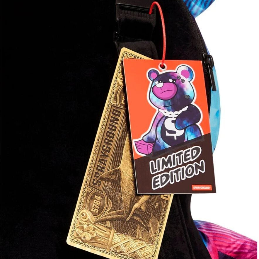 Sprayground Metallic Tye Dye Moneybear Teddybear Backpack