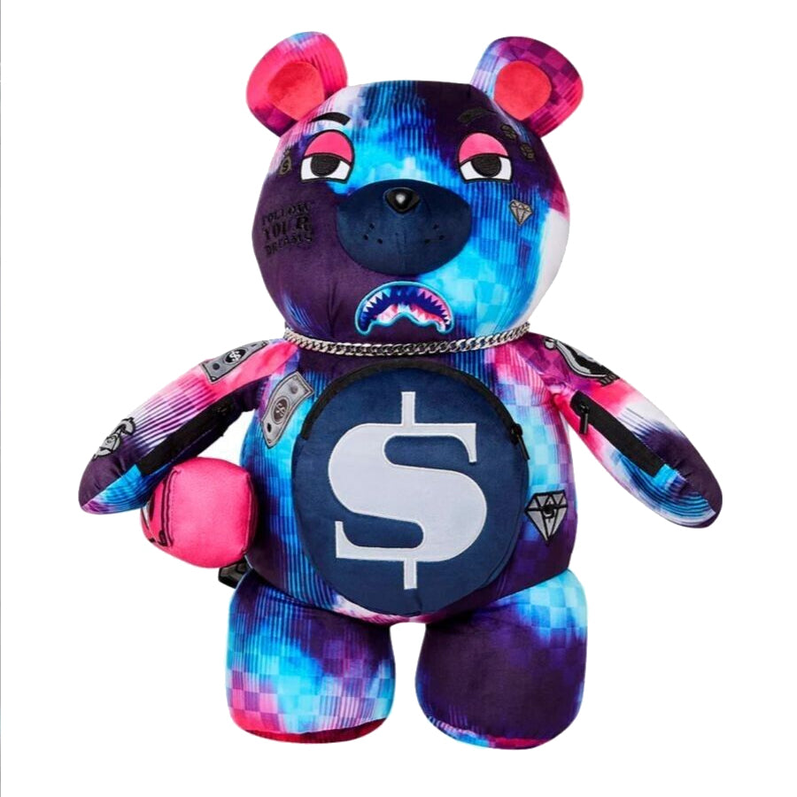 Sprayground Metallic Tye Dye Moneybear Teddybear Backpack