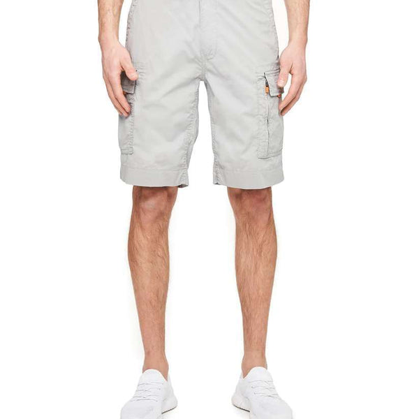 WearFirst Men's Roam Stretch Cotton Belted Shorts M01E58091SA Ultimate Gray