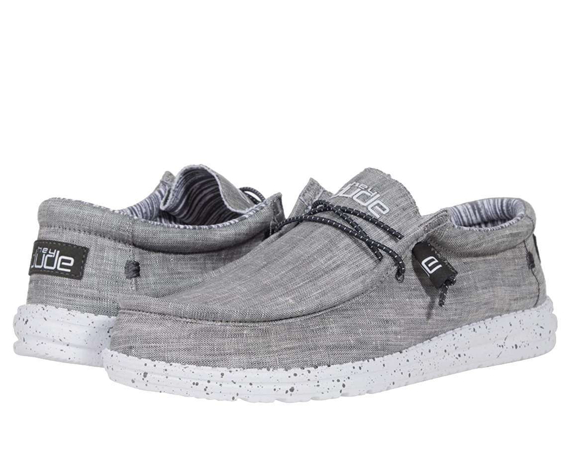 Hey Dude Men's Wally Chambray Castlerock – runnwalk