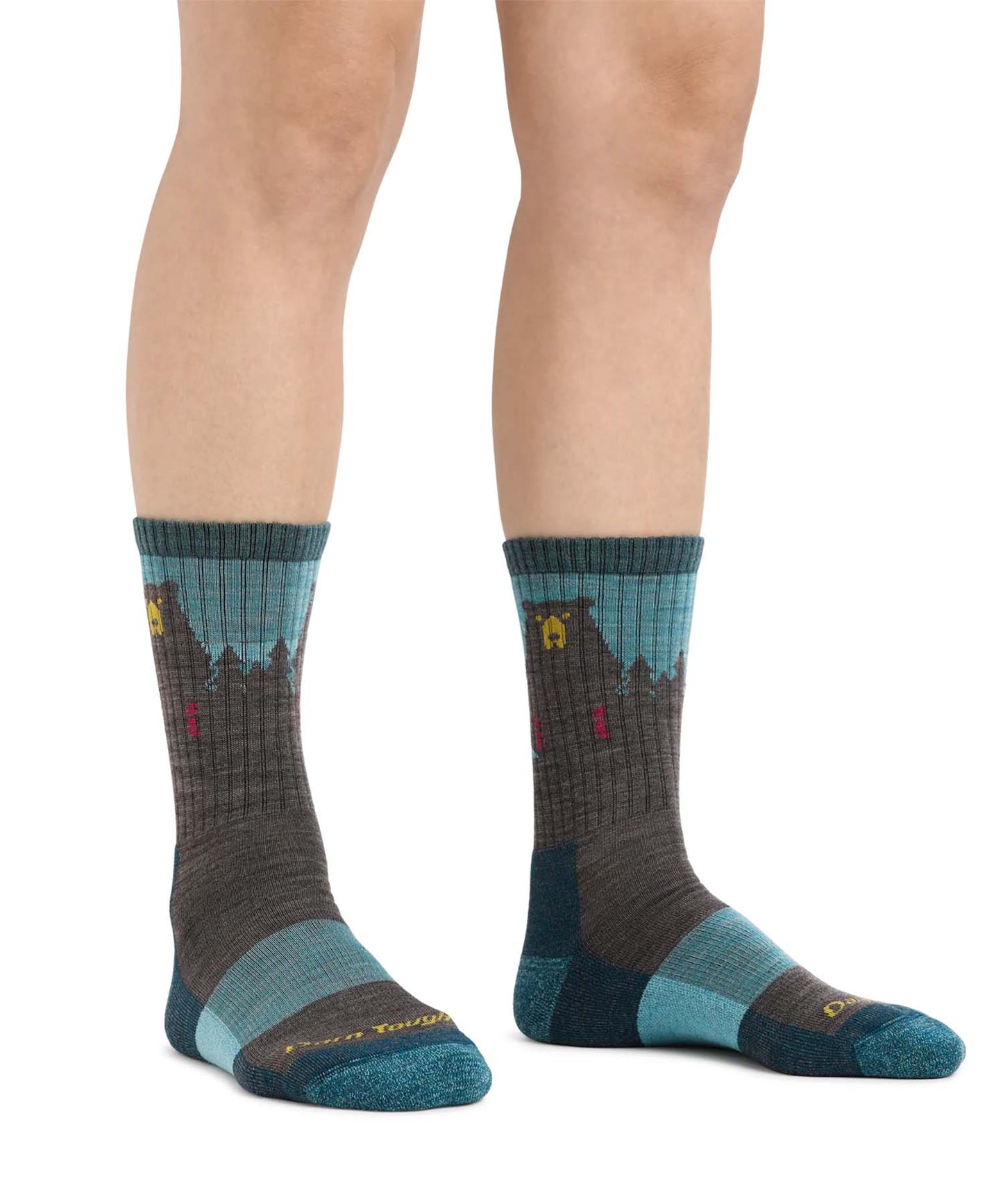 Darn Tough Women's Bear Town Micro Crew Lightweight Hiking Sock - Aqua (1970-C Aqua 0722)