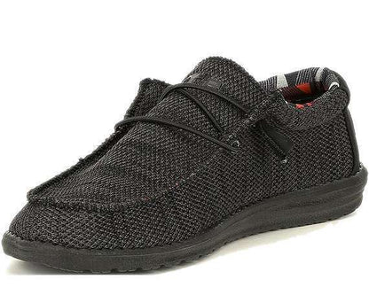 Hey Dude Wally Sox Shoes - Jet Black 110354935