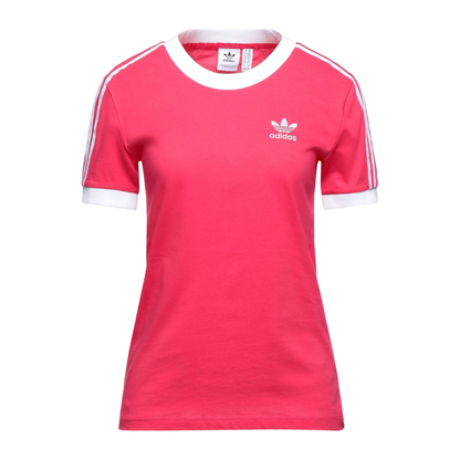 adidas originals trefoil tee in Power Pink/White