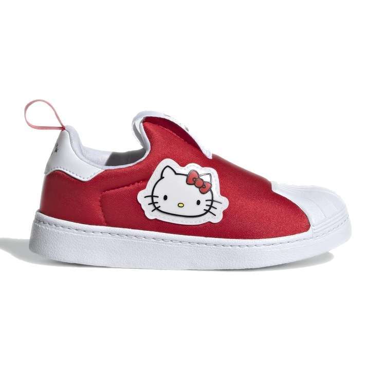 adidas Original PS Kids Superstar Shoes - Hello Kitty, Red White