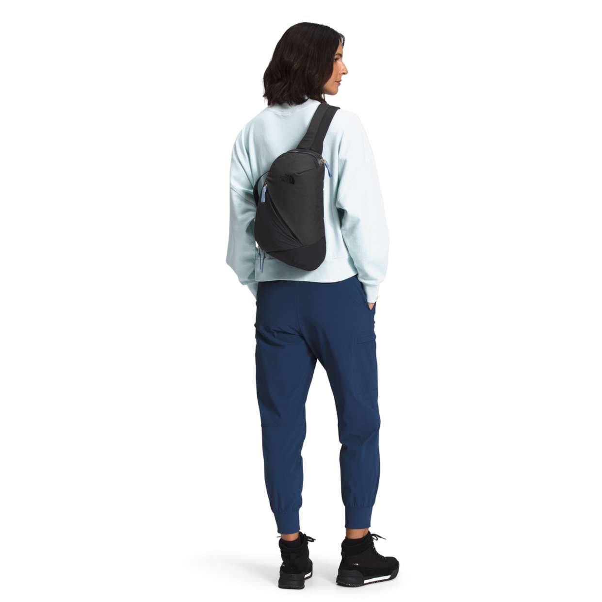 The North Face Women’s Isabella Sling Bag - Asphalt Grey Light Heather/ Folk Blue