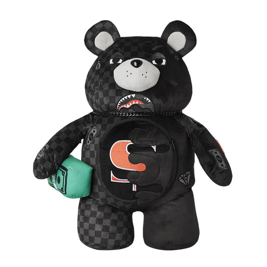 Sprayground UNFINISHED CHECK TEDDY MONEY BEAR image 0