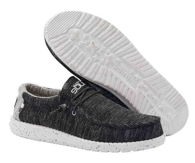 Hey Dude Men's Wally Stretch Shoes - Meteorite 110383264
