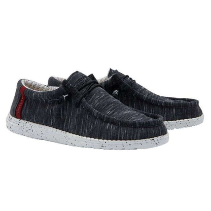 Hey Dude Wally Stretch Fleece Shoes 110534971 Black Brick