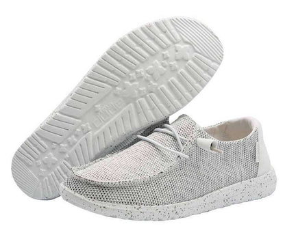 Hey Dude Wendy Sox Shoes - Stone White