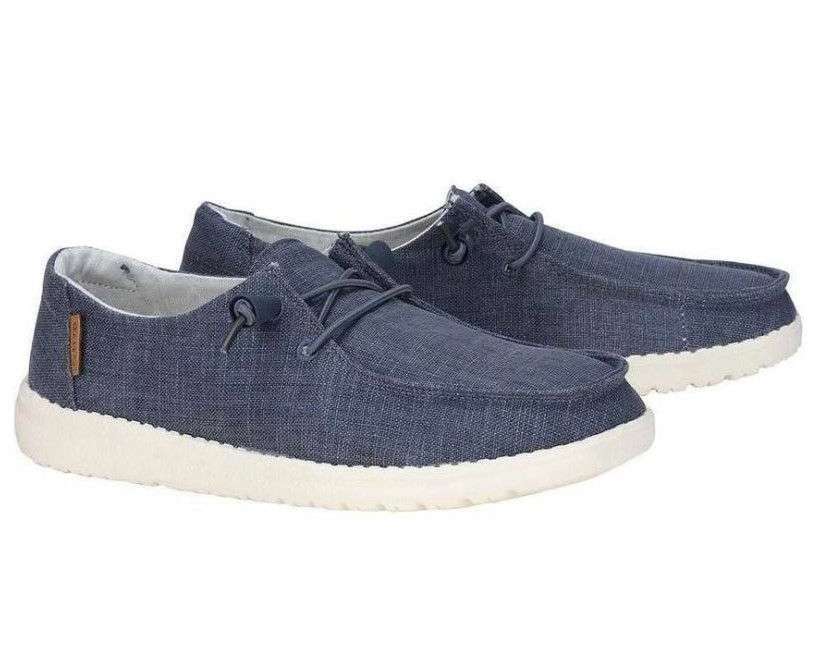 Hey Dude Wendy Shoes - Chambray Navy White 121412526