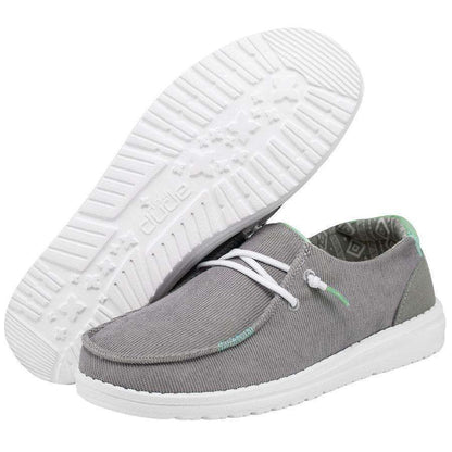 Hey Dude Women's Shoe Wendy Corduroy Glacier Grey 121413255