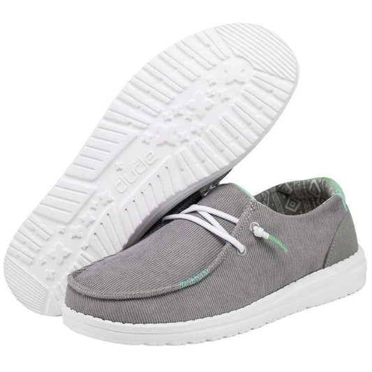 Hey Dude Women's Shoe Wendy Corduroy Glacier Grey 121413255