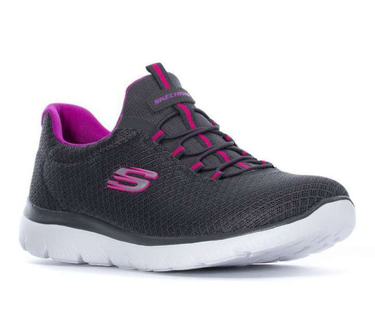 Skechers Women's Summits Bungee Slip On Shoes - Charcoal 12980W/CCPR