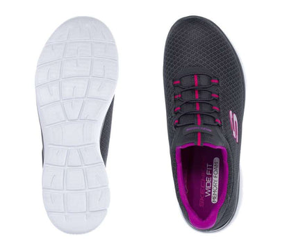 Skechers Women's Summits Bungee Slip On Shoes - Charcoal 12980W/CCPR