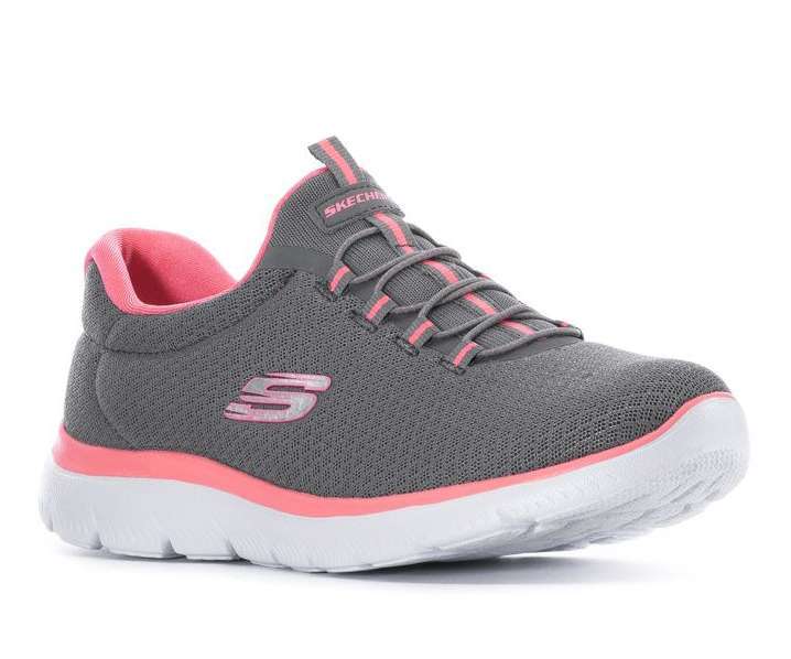 Skechers Women's Summits Bungee Slip On Shoes - Gray 12980W/GYPK