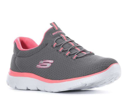 Skechers Women's Summits Bungee Slip On Shoes - Gray 12980W/GYPK