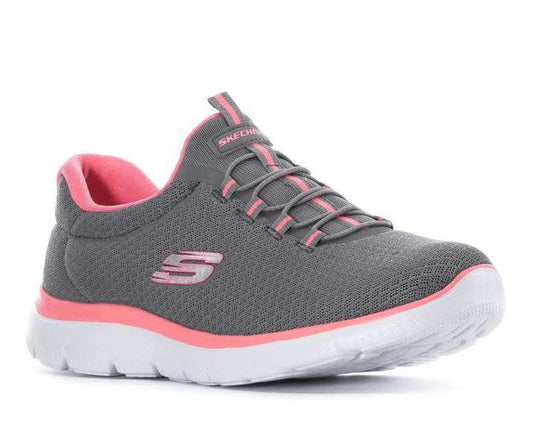 Skechers Women's Summits Bungee Slip On Shoes - Gray 12980W/GYPK