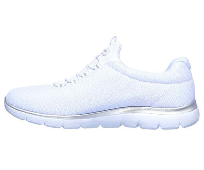 Skechers Women's Summits Bungee Slip on Shoes - White (12980WSL